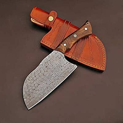 Handmade Raindrop Damascus Steel Chopper Knife