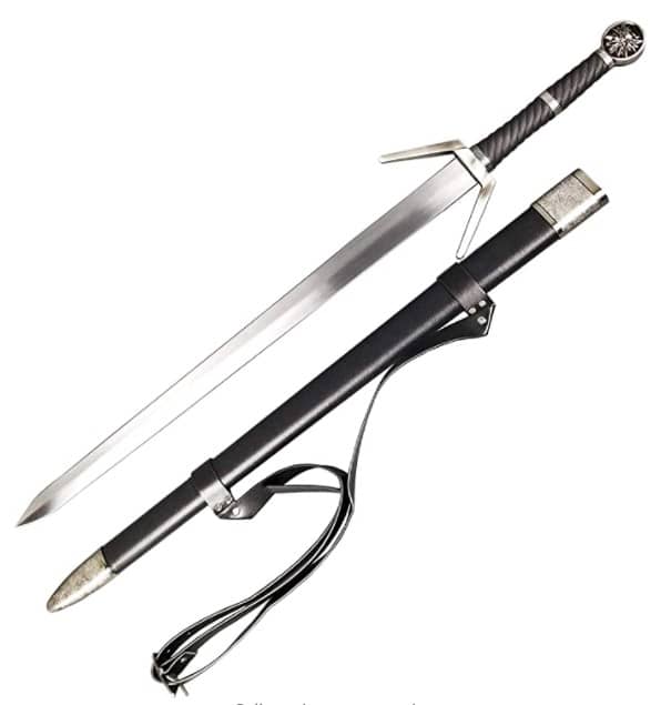 Otakumod One Hand Silver Sword Medieval Knight Sword