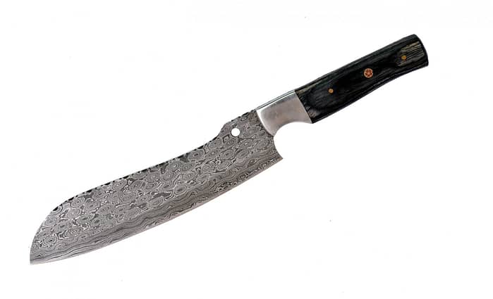 Damascus Outdoor Hunting Knife (with Genuine Leather Sheath)