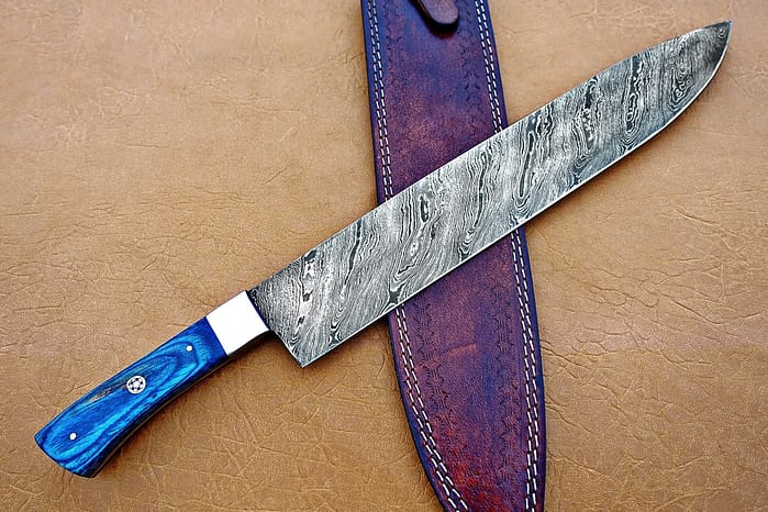 Damascus Steel Blade Bowie kinfe Overall 15 Inch