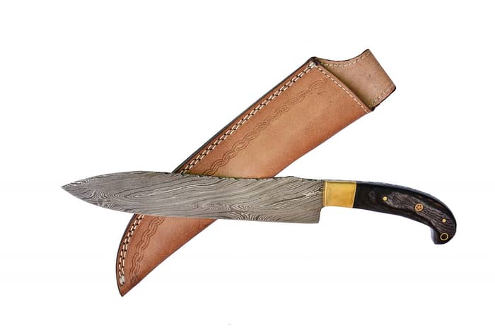 Custom Handmade Chef knife (with Genuine Leather Sheath)