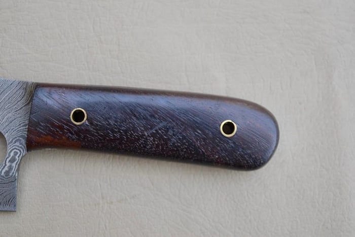 Handmade Damascus skinner knife with leather sheath Christmas present