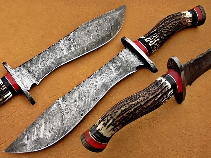 Damascus Steel Blade Bowie knife overall 15 Inch