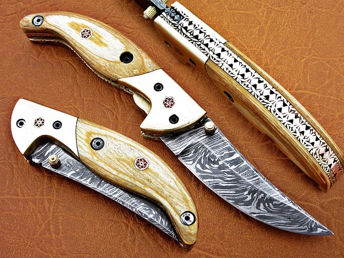 Damascus Folding Knife Steel Blade