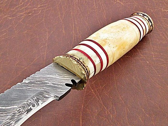 Custom Handmade Damascus Knife 16" Damascus Steel Hunting Kukri Knife