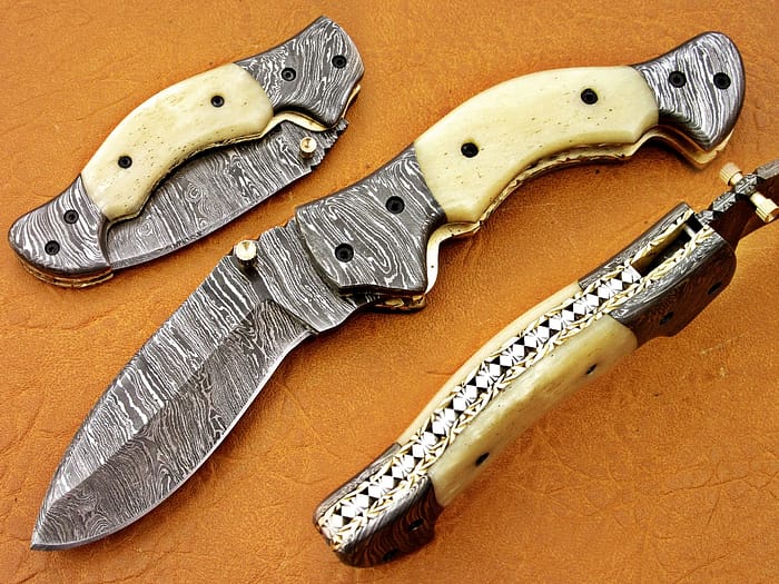 Folding Knife Camel Bone Handle