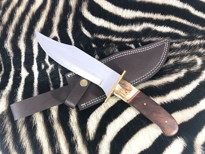 Custom Made Steel Bowie Knife-Wood Handle