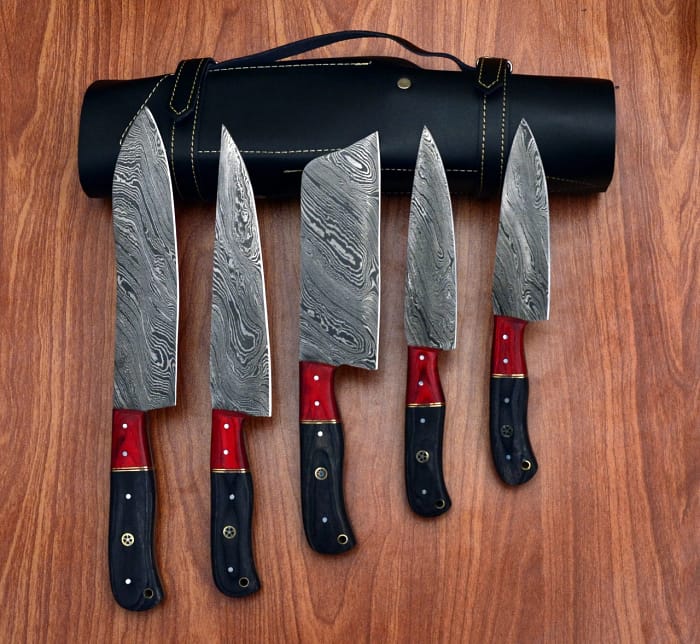 Steel Fixed Hand Made Damascus Kitchen Chef Knives