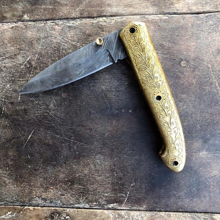 Damascus Handmade Pocket knife-7 Inch