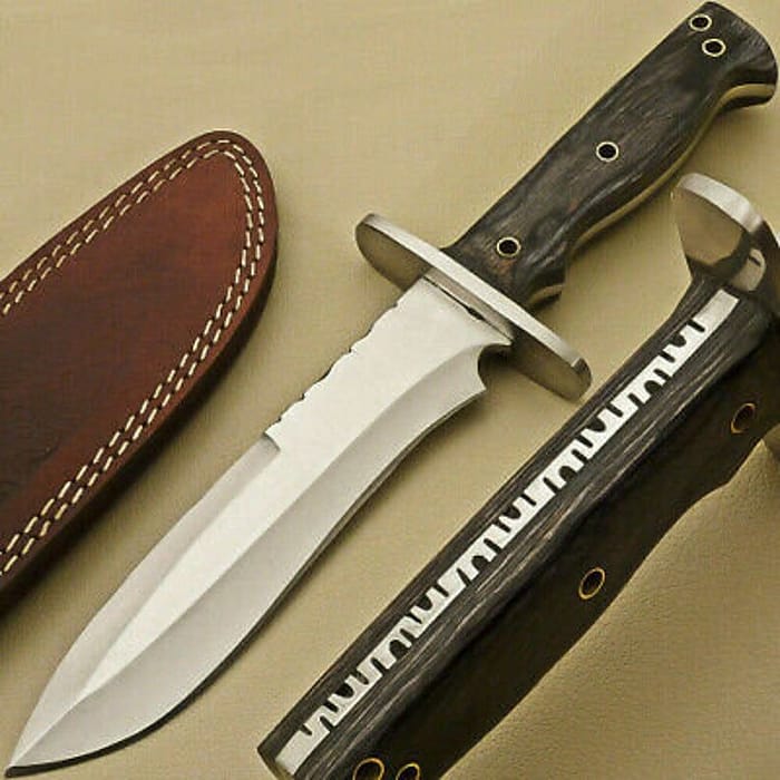 Beautiful D2 Steel Hunting knife With Leather Sheath