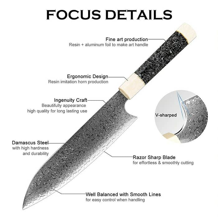Handmade Damascus Steel Kitchen Knives