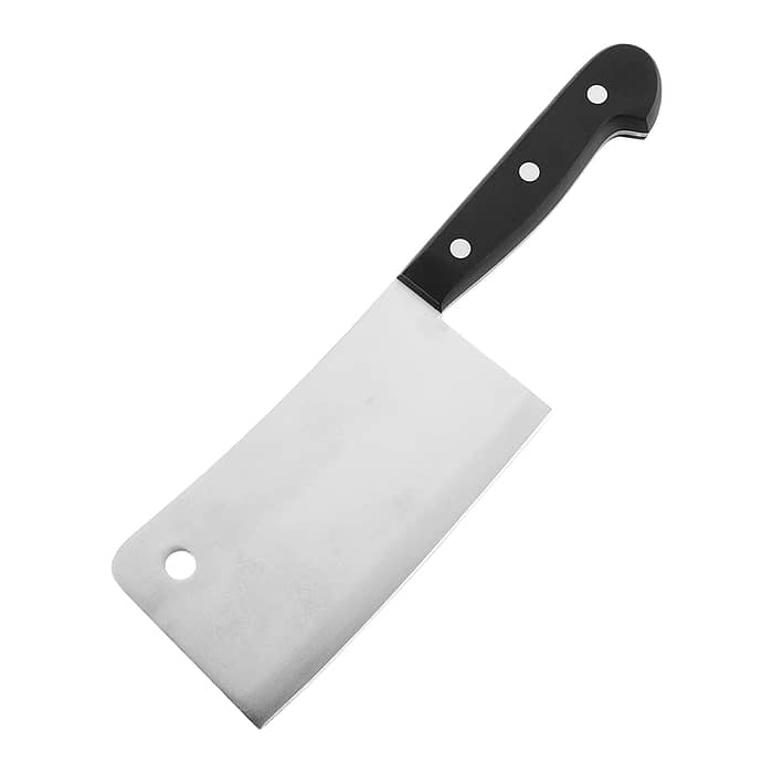 Yoyoknives Meat Cleaver knife, 6", Black-Stainless Steel