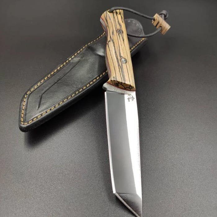 Stainless Steel Bushcraft Camping Knife with Sheath Cover