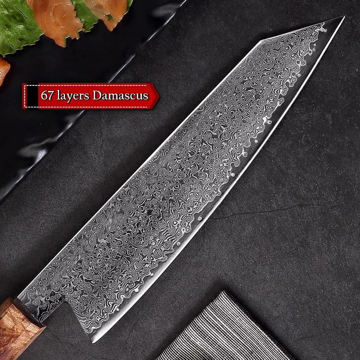 Damascus Steel Chef Knife 67 layers VG10 Blade