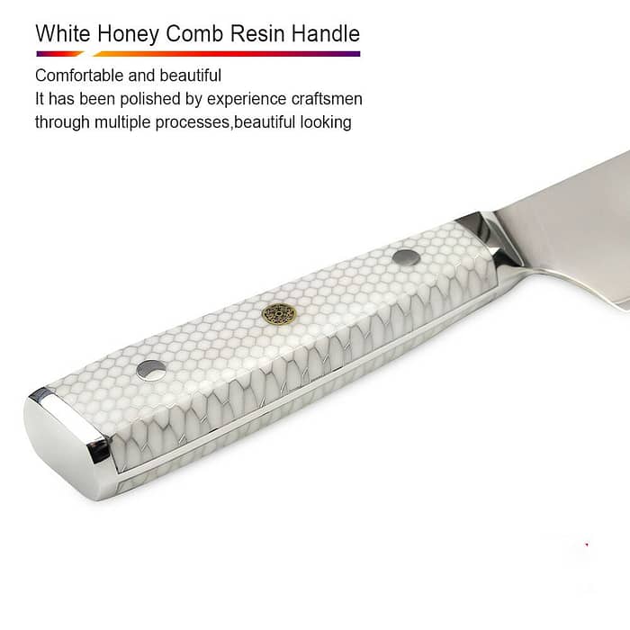 Anti-Rust Honey Comb Resin Handle 4 Set Kitchen Knife