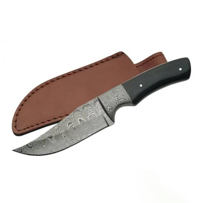 Custom Handmade Raindrop Damascus Knife With Gauge-6 Blade