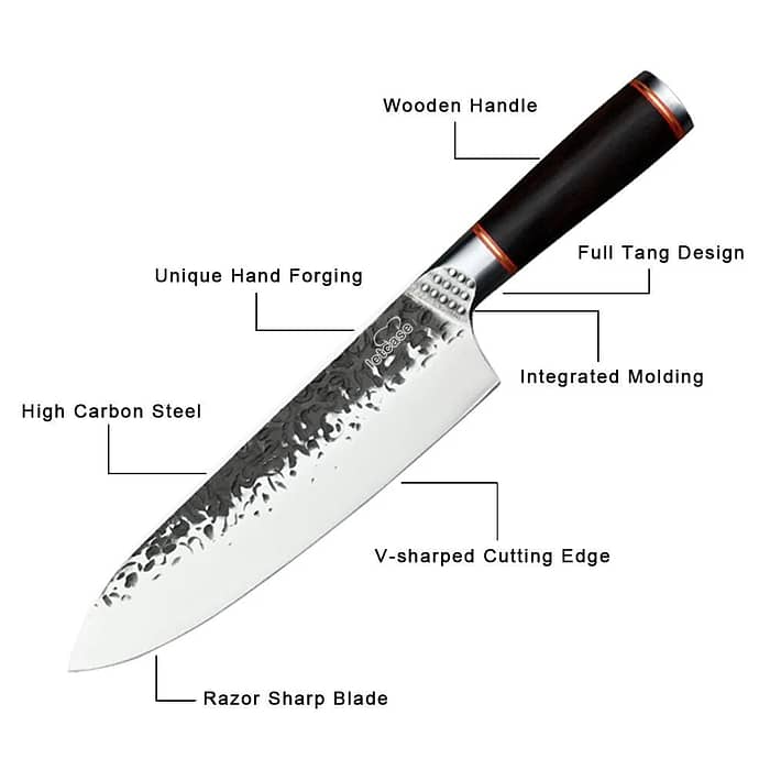 Hand Forged Chef Knife 8” Kitchen Knife-Stainless Steel