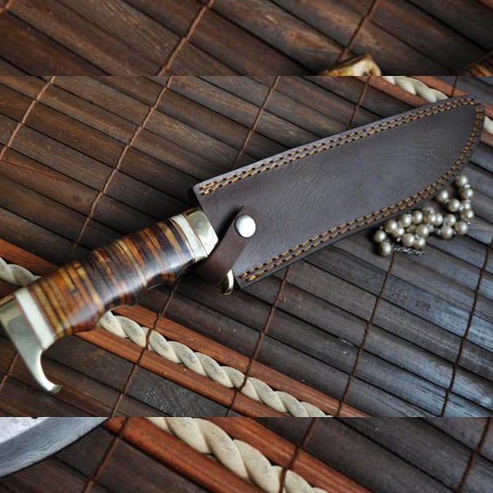Handmade Damascus Hunting Knife – Mini Sword
