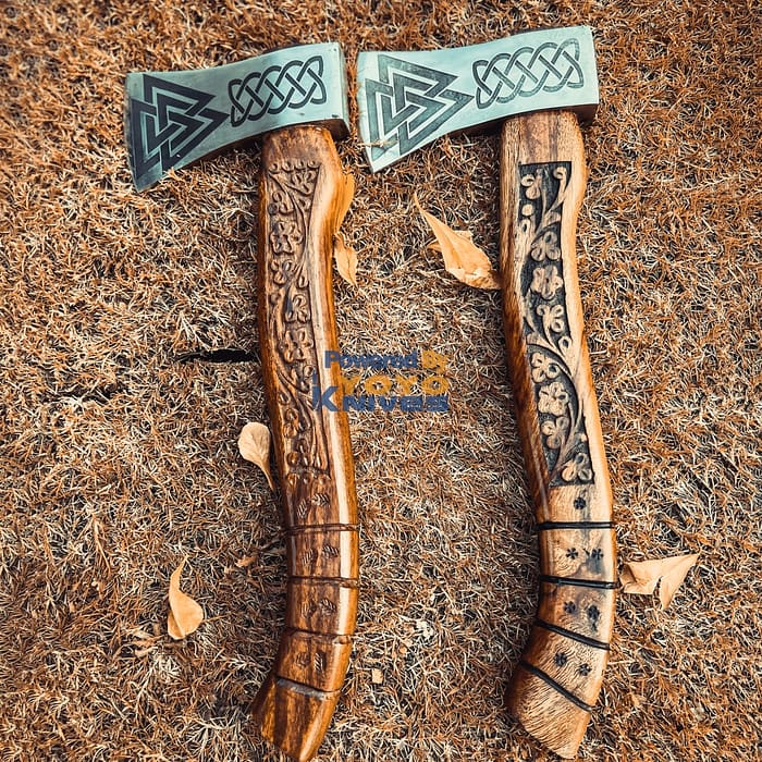 Handmade Real Damascus Viking Forged Axe