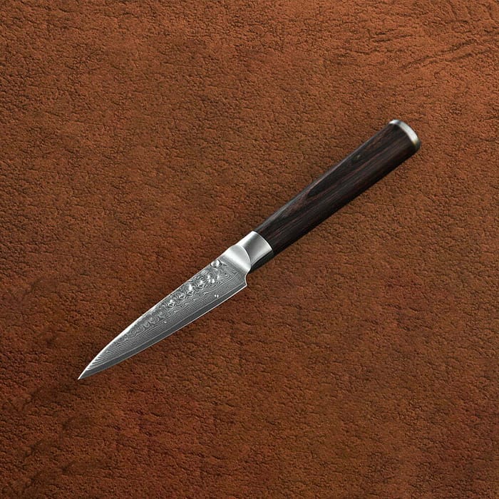 67 layers Damascus Steel Paring Knife with Pakka Wood Handle