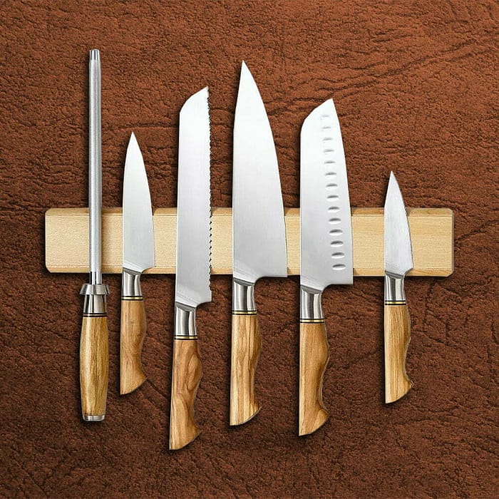 Walnut Solid Wood Knife Holder Natural Wood Kitchen Knive Holder