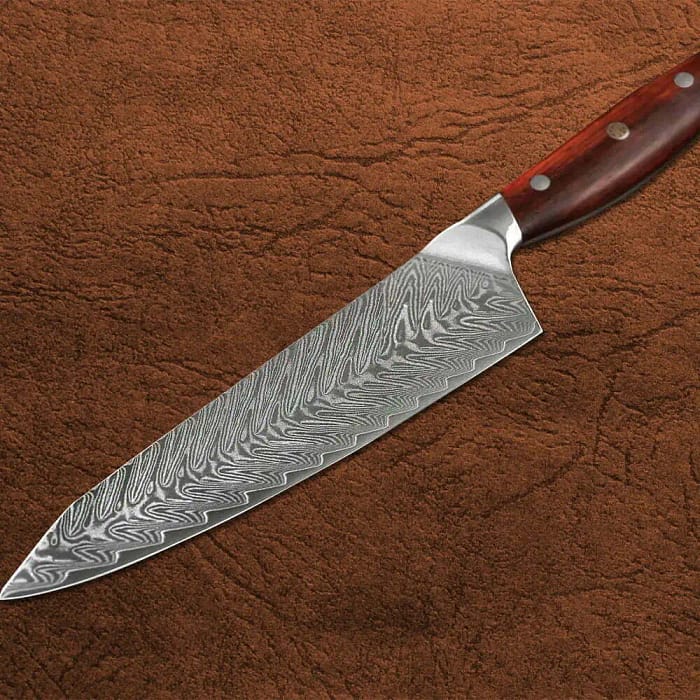 67 Layers Damascus Steel 8 Inches Chef Knife With Rosewood Handle