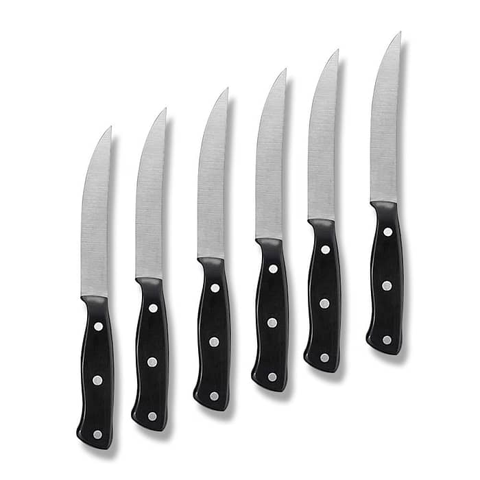 Steak Knife Set 6 Piece – Beautiful Black Handle