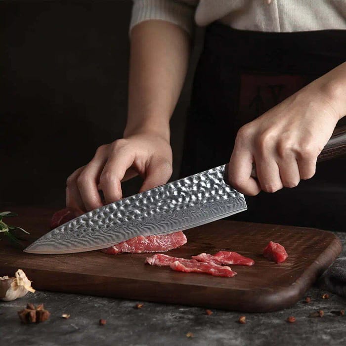 Super Sharp 67 layers Damascus Steel Chef Knife with Pakka Wood Handle