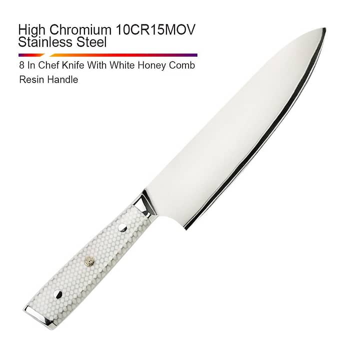 Anti-Rust Honey Comb Resin Handle 4 Set Kitchen Knife