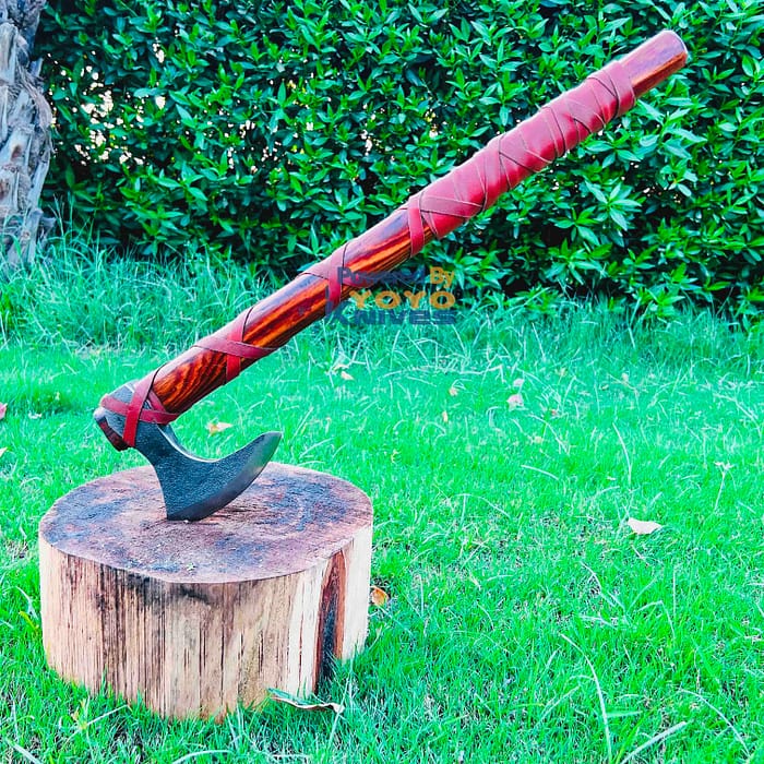 Custom Made RAGNAR Viking Axe With Leather Handle