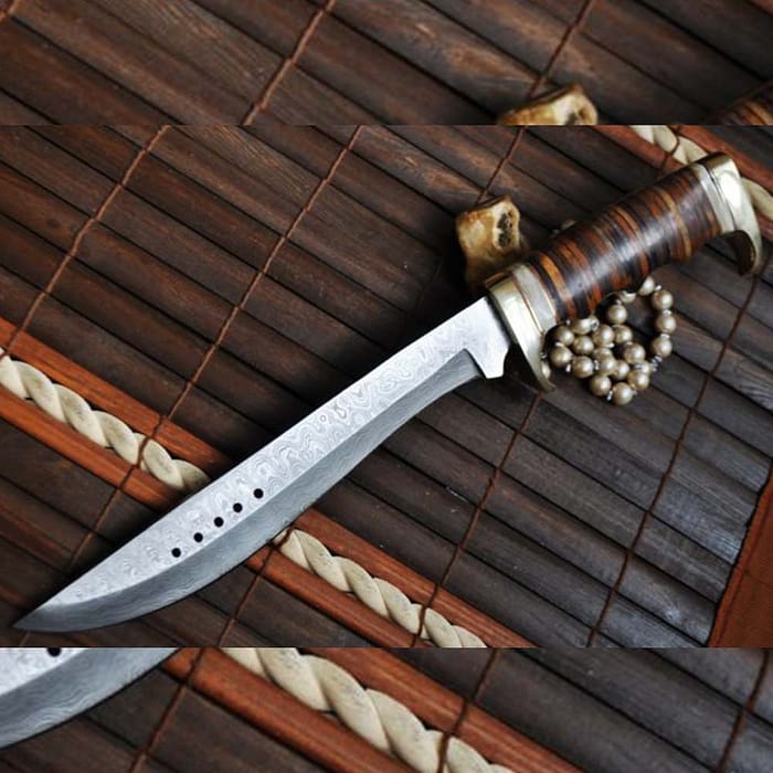 Handmade Damascus Hunting Knife – Mini Sword